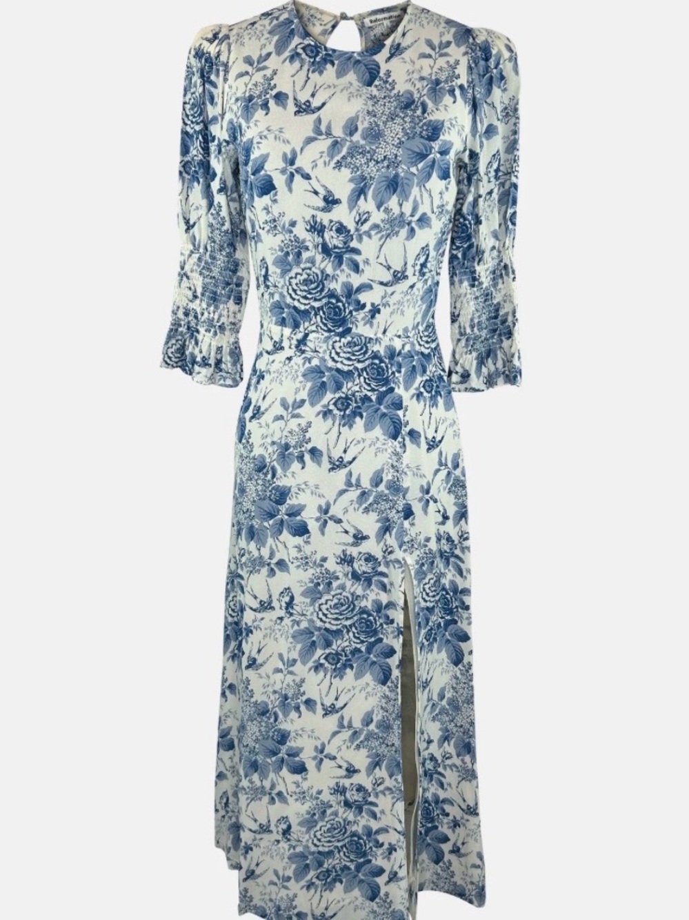 Reformation Carolena Blue and White Floral Midi Dress size 6 worn once - Picture 9 of 12